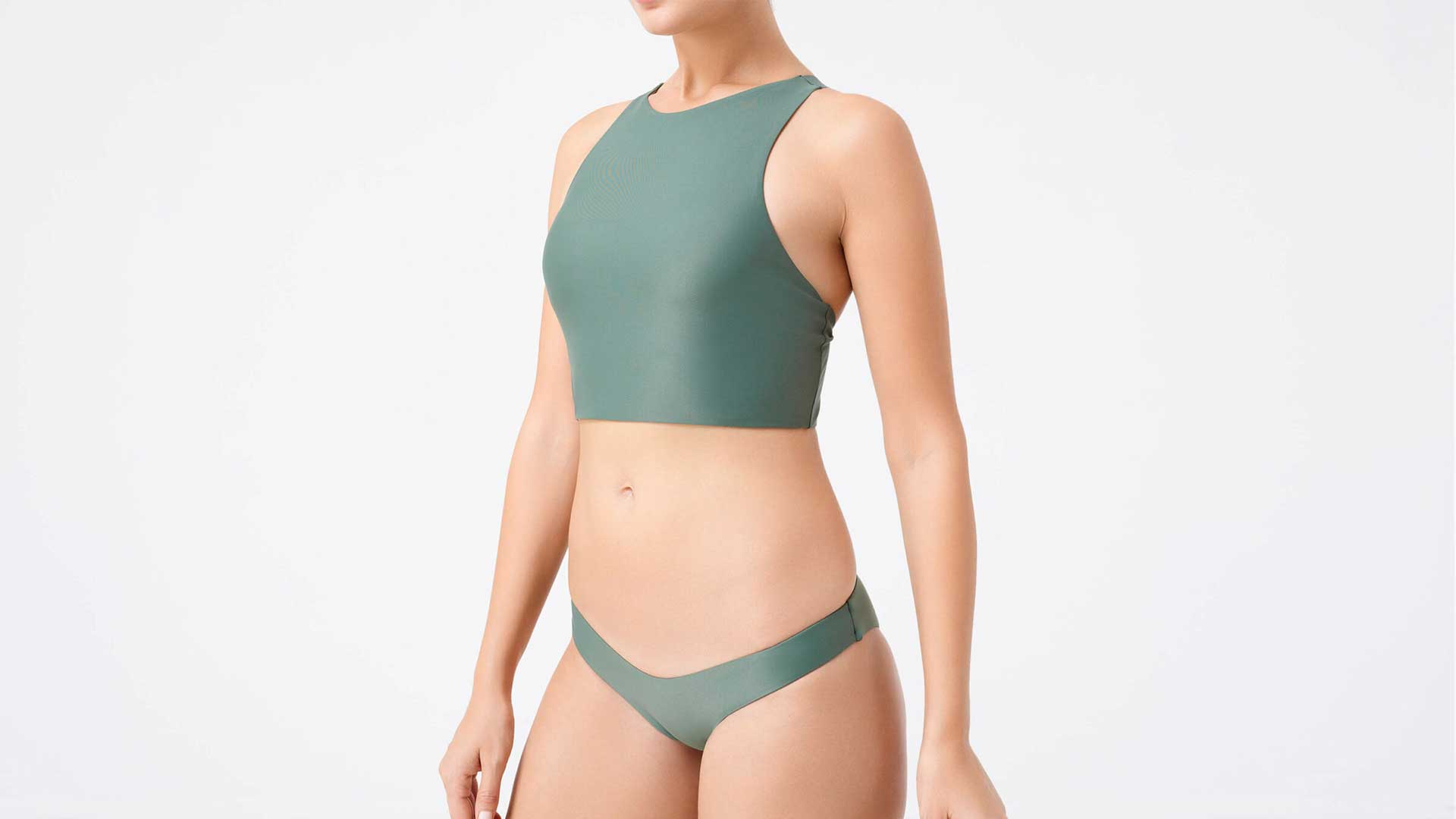 Green bikini for women