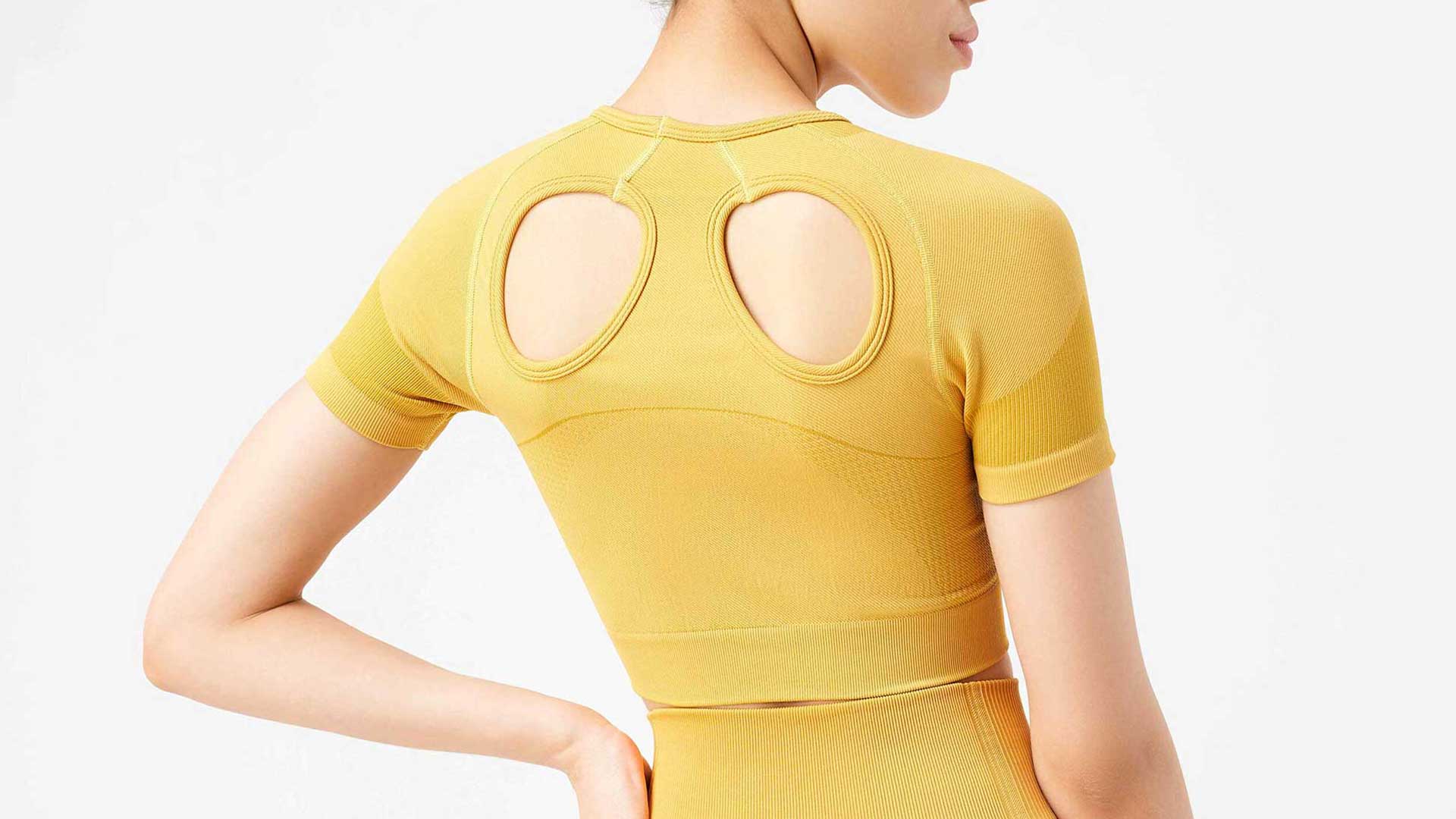 Comfortable yellow sports bra for women